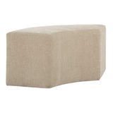 Khai Rounded Plush Dining Bench - Light Brown by Uttermost - View 9