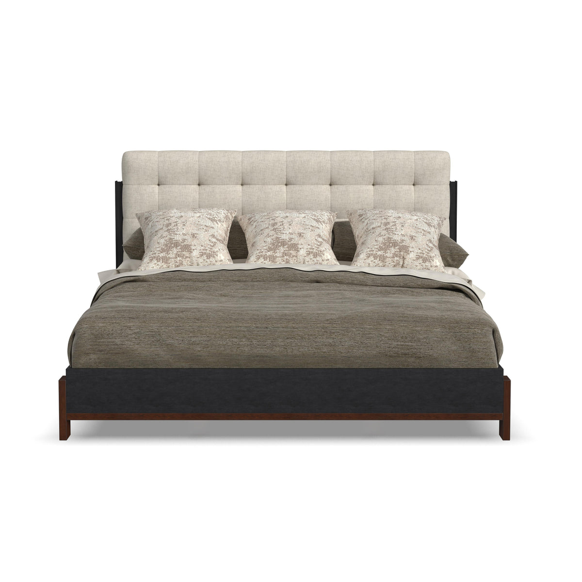 Waterfall King Upholstered Bed - Deep Ebony | Flexsteel