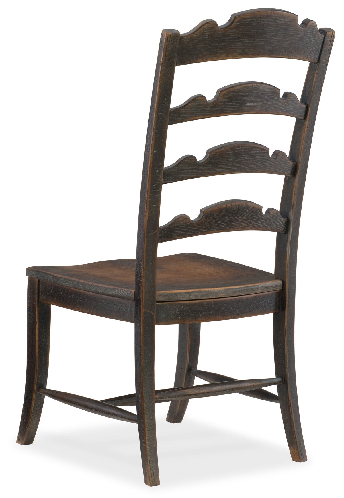 Hill Country Twin Sisters Ladderback Side Chair - Black / Dark Brown by Hooker Furniture - View 3