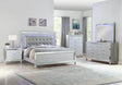 STERLING King 5 PC LED Bedroom set made with wood in Silver Color (CA INVENTORY) - sold by Home Elegance USA