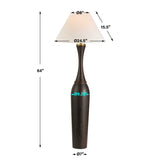 Pravin Floor Lamp Dark Wood - Black by Uttermost - View 7