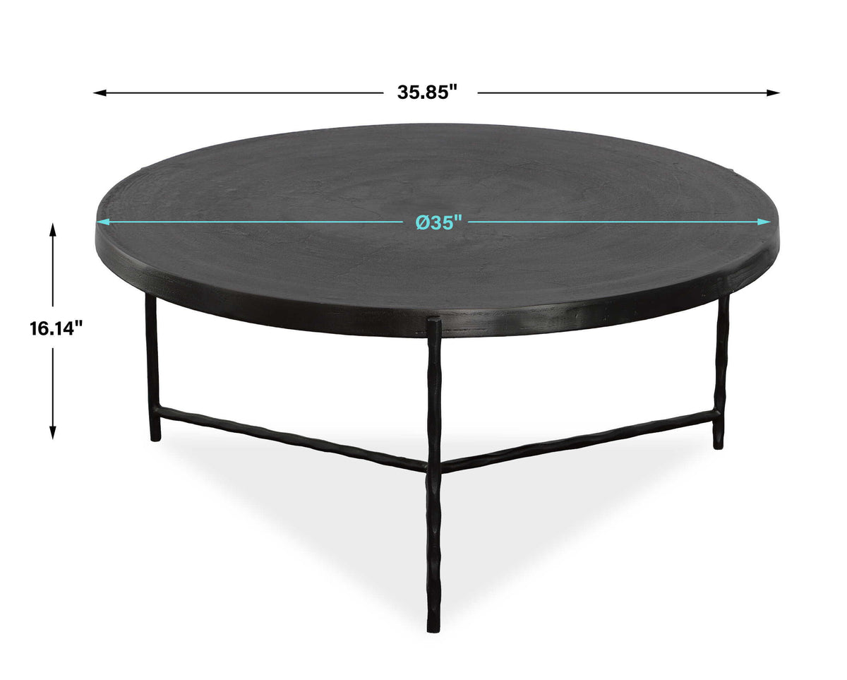 Trellick Modern Coffee Table - Black by Uttermost - View 6