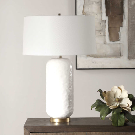 Iona White Glaze Table Lamp by Uttermost - View 3