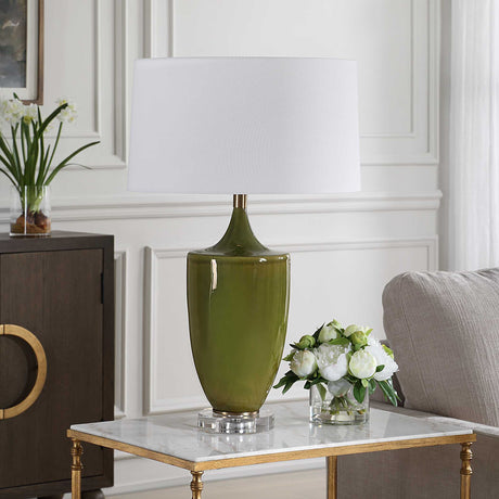 Adela Table Lamp - Green by Uttermost - View 3