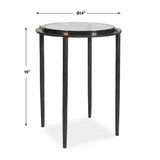 Kennington Round Glass Accent Table - Black by Uttermost - View 8