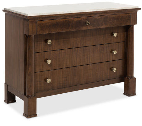 Archives Four-Drawer Chest - Dark Brown / Beige by Hooker Furniture - View 1