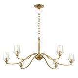 Barcelona 6 Light Brass Chandelier - Gold by Uttermost - View 7