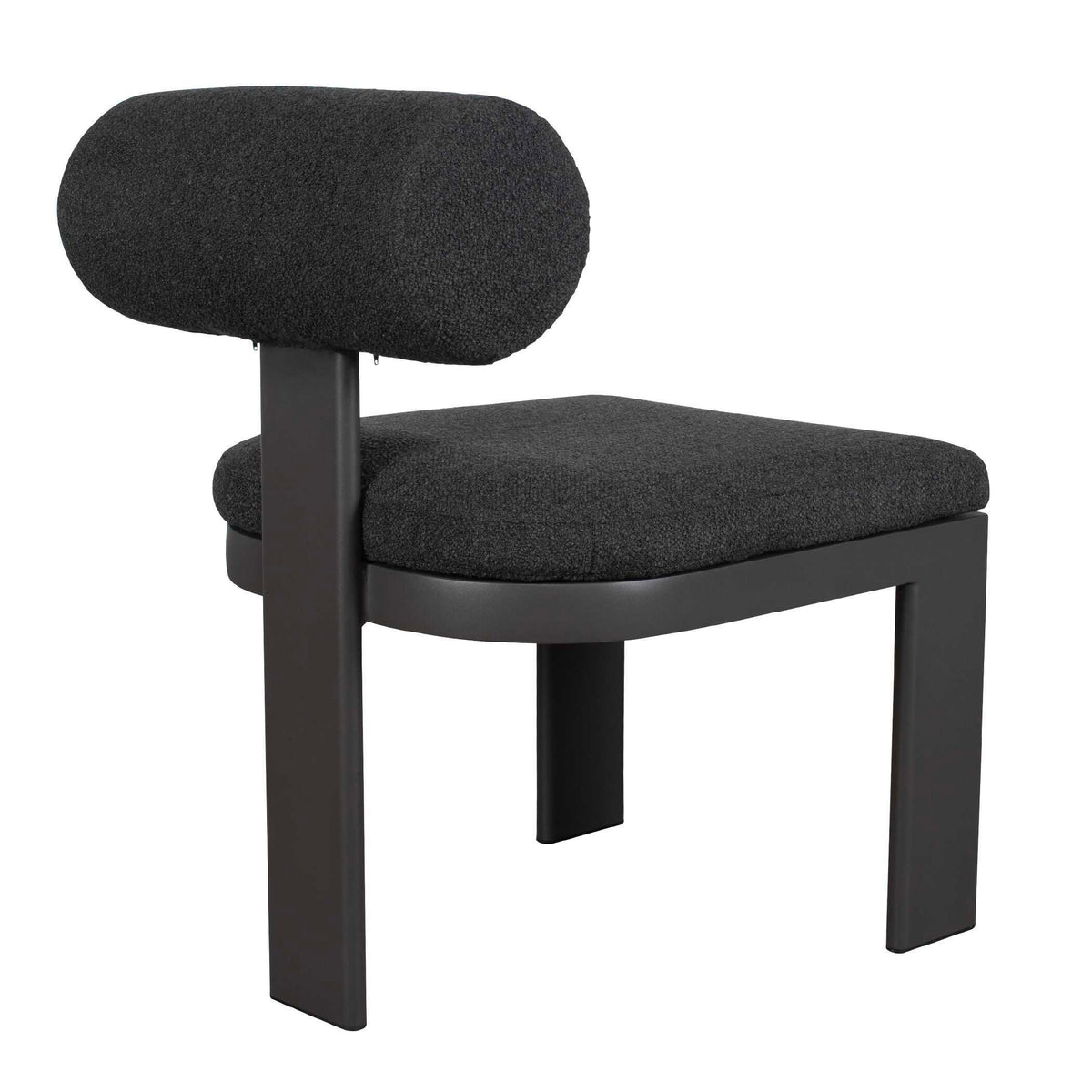 Bolster Back Outdoor Dining Chair Charcoal - Black by Uttermost - View 6