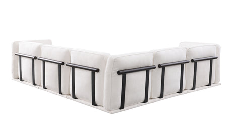 120' length , Fashionable modular sofa with iron and wood frame chenille sofa White ,uitable for living room - sold by Home Elegance USA