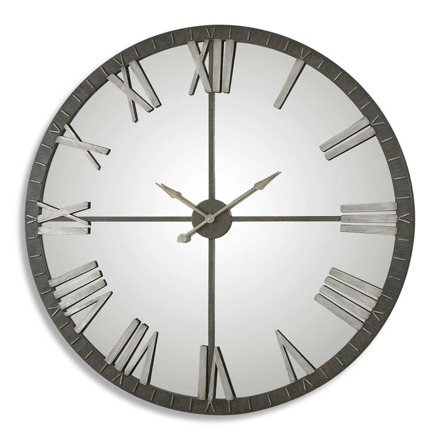 Amelie Large Wall Clock - Bronze / Silver by Uttermost - View 1