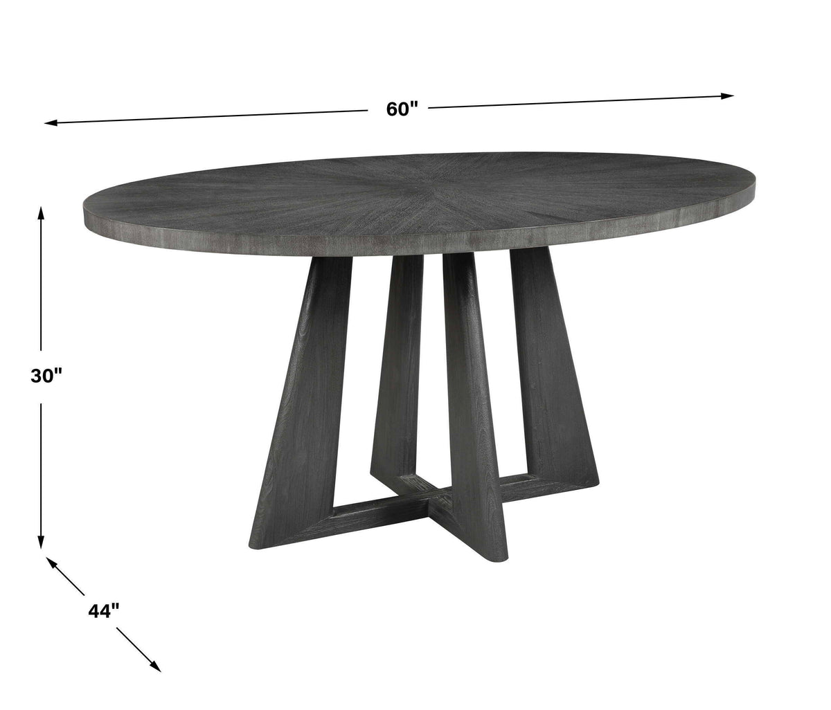 Pulsar Round Walnut Dining Table - Gray by Uttermost - View 6