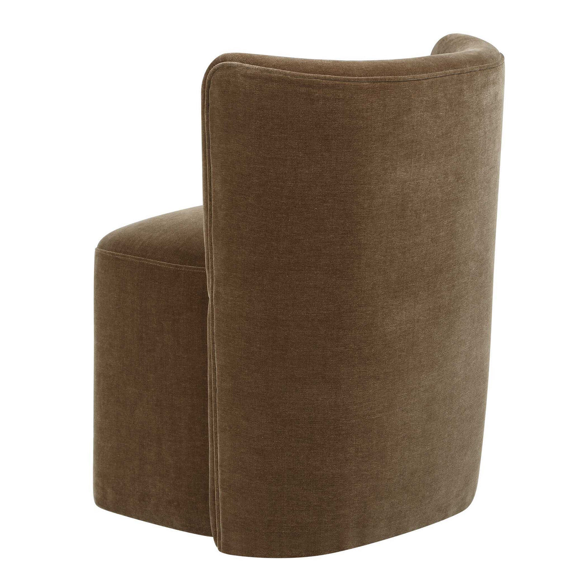 Outlook Modern Velvet Dining Chair - Dark Brown by Uttermost - View 7
