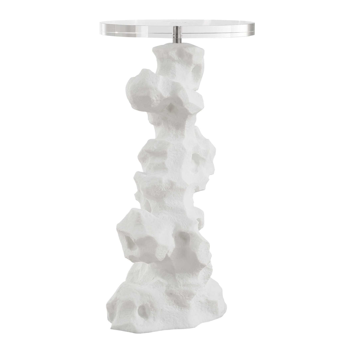Remnant White Stone Drink Table by Uttermost - View 3