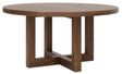 Driftwood 60" Round Dining Table Worn Saddle - Dark Brown by Hooker Furniture - View 1
