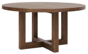 Driftwood 60" Round Dining Table Worn Saddle - Dark Brown by Hooker Furniture - View 1