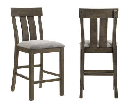7pc Counter Height Dining Set Beautifully Crafted Dining Table Robust Trestle Base Upholstered Chair Rich Wood Finish Natural Charm Dining Room Furniture Rustic Brown - sold by Home Elegance USA