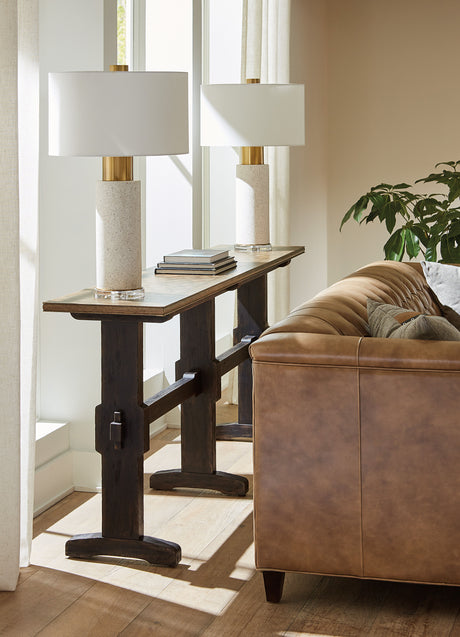 Americana Trestle Console Table - Dark Brown by Hooker Furniture - View 2