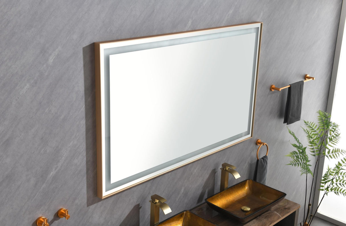 60*36 LED Lighted Bathroom Wall Mounted Mirror with High Lumen+Anti - Fog Separately Control - W1272119870 - image - 16