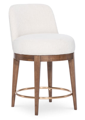 Eleana Counter Stool - Beige / Dark Brown by Hooker Furniture - View 1