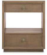 Sonnet Two-Drawer Nightstand - Dark Gray / Light Brown by Hooker Furniture - View 4