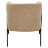 Jacobsen Tan Shearling Barrel Chair - Beige by Uttermost - View 5