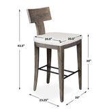 Cellini Outdoor Bar Stool - Dark Brown / White by Uttermost - View 10