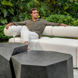 Bolster Back Armless Outdoor Sofa - White by Uttermost - View 3