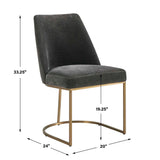 Hanni Upholstered Dining Chair - Dark Gray by Uttermost - View 8