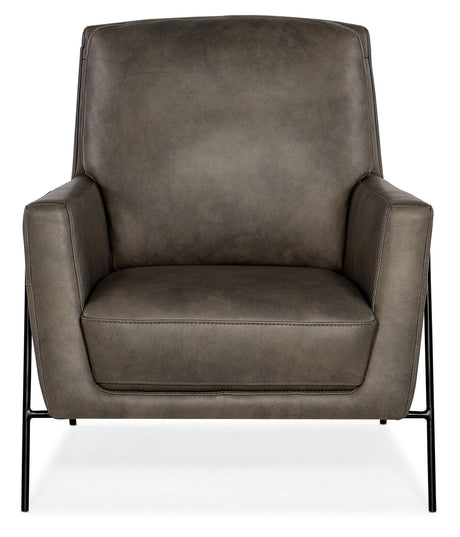 Amette Metal Frame Club Chair - Dark Brown / Black by Hooker Furniture - View 4