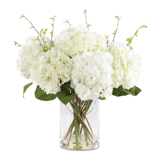 Anastasia Hydrangea Centerpiece - White by Uttermost - View 1