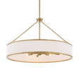 Algiers 8 Light Drum Pendant - Gold / White by Uttermost - View 1