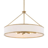 Algiers 8 Light Drum Pendant - Gold / White by Uttermost - View 1