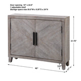 Adalind Washed Accent Cabinet White Washed - Gray by Uttermost - View 12