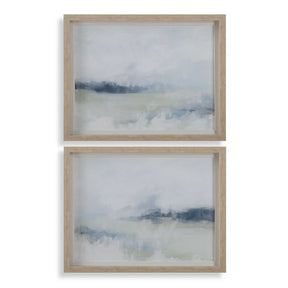 Breezy Vista Vista Framed Prints (Set of 2) - Light Blue by Uttermost - View 1