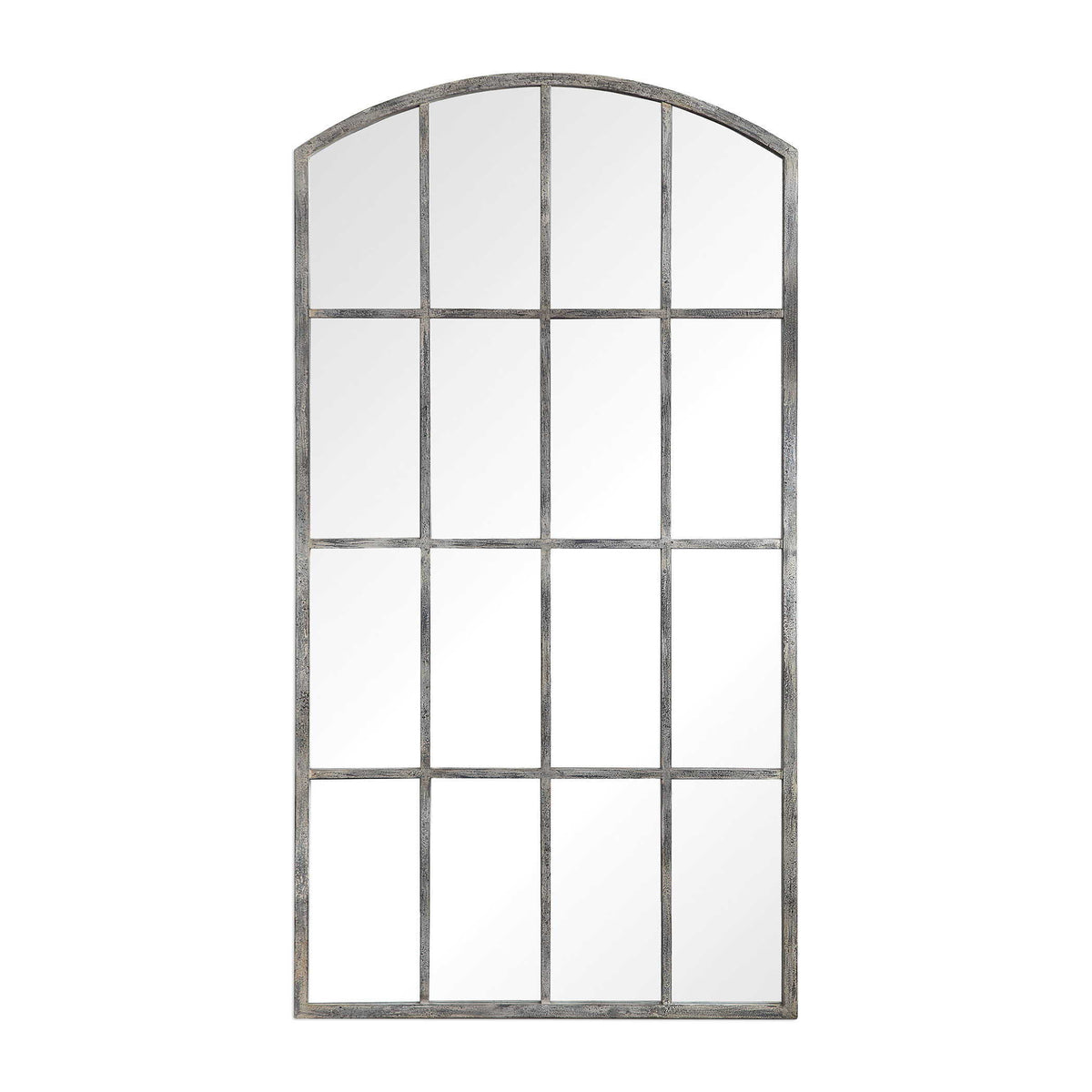 Amiel Arched Mirror Ivory - Silver / White by Uttermost - View 1