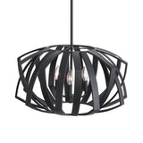 Thales Geometric 3 Light Pendant - Black by Uttermost - View 3