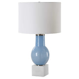 Clear Sky Blue Glass Table Lamp by Uttermost - View 4