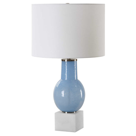Clear Sky Blue Glass Table Lamp by Uttermost - View 4