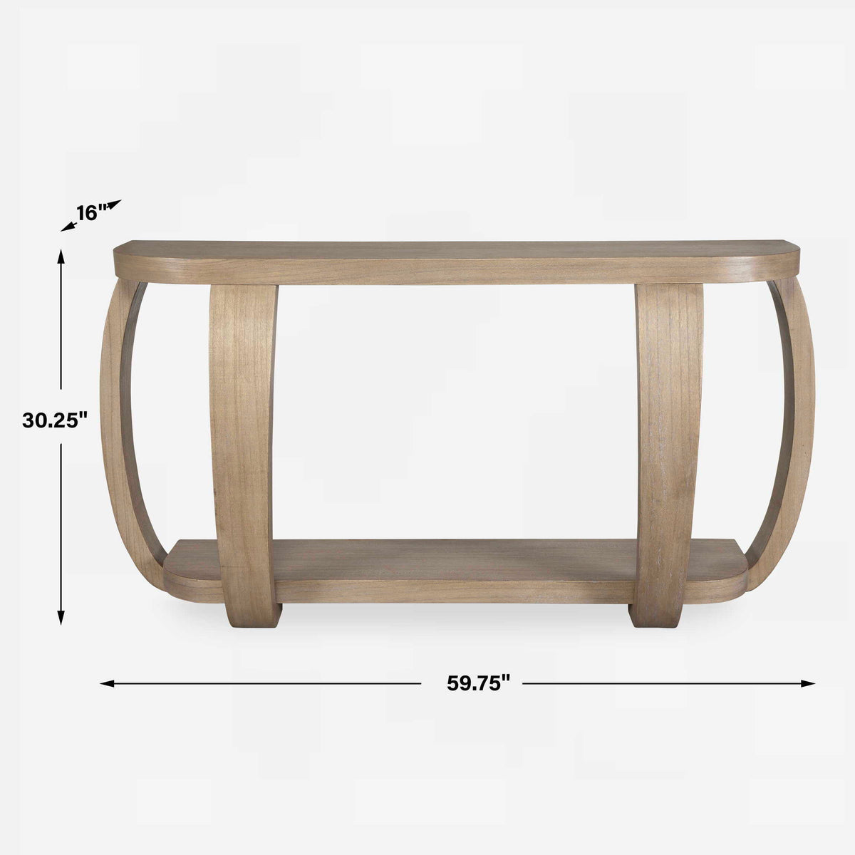 Adona Wood Console Table - Light Brown by Uttermost - View 6
