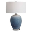 Blue Waters Ceramic Table Lamp - Blue / White by Uttermost - View 1