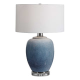 Blue Waters Ceramic Table Lamp - Blue / White by Uttermost - View 1