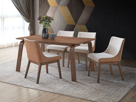 Ginny 5 pieces Walnut Finish w/ Side Chairs Dining Room Set - sold by Home Elegance USA