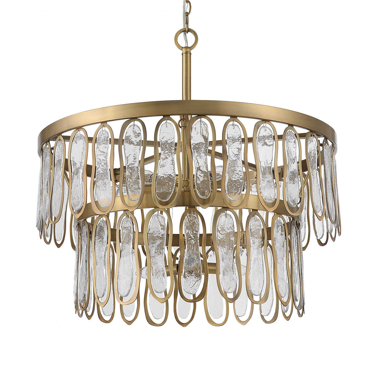 Aurelie 9 Light Round Pendant Brass - Yellow / White by Uttermost - View 10