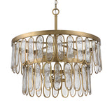 Aurelie 9 Light Round Pendant Brass - Yellow / White by Uttermost - View 10