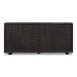 Stevenson Chiseled 4 Door Cabinet Black / Brown / Woodtone - Dark Brown by Uttermost - View 1