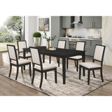 Daniela Black and Cream 7-piece Dining Set