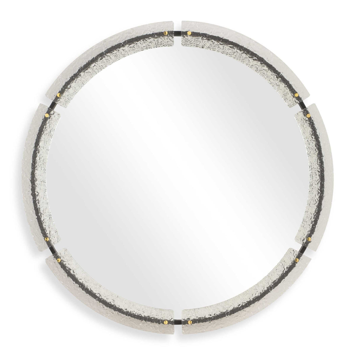 Crystalline Round Mirror - White by Uttermost - View 1
