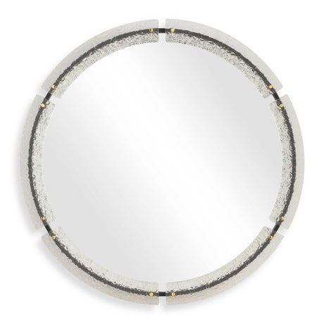 Crystalline Round Mirror - White by Uttermost - View 1
