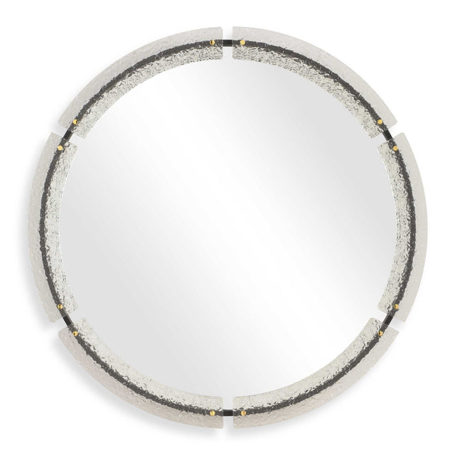 Crystalline Round Mirror - White by Uttermost - View 1