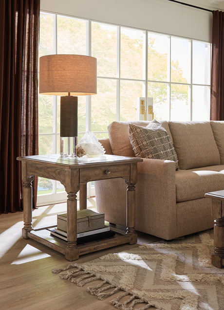 Americana End Table - Light Brown by Hooker Furniture - View 2